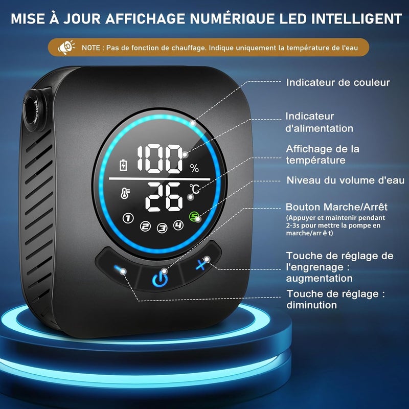 Spopal Portable Shower for Camping, [Upgraded] 8000mAh Rechargeable Camping Shower with 5 Adjustable Speeds, 4 Spray Modes with Collapsible Bucket with Handle 20L for Hiking, Travel, Car, Pet - Image 3